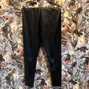 Topshop vegan black leggings - size 10